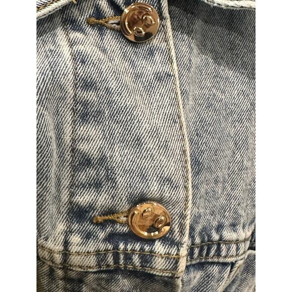 Mainstrip – Smiley Denim Jacket – Vintage Wash – Size M (Shorts listed sep.) - Picture 5 of 8